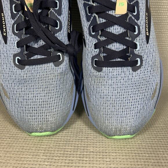Brooks Ghost 15 Women Size 10 B Peacock Vista Blue Linen Running Shoes Sneakers - Picture 5 of 12